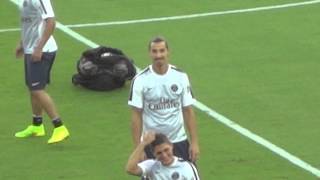 #6/11 Ibrahimovich prende in giro Verratti in allenamento al san Paolo