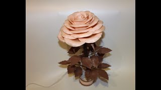 Роза из изолона.Светильник.Мастер класс.