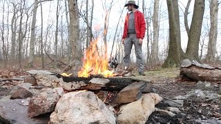 Camping- Overnight Bushcraft Backpacking ultralight Appalachian Trail Hiking Boston Terrier Vlog #51