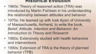Health 335: Theory of Reasoned Action 1