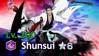 Shunsui 6★ Lv. 200 (Heart/Purple) Gameplay [Bleach Brave Souls]