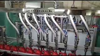 AUTOMATIC SERVO 8HEAD OIL FILLING MACHINE AND 2HEADS SERVO CAPPING MACHINE