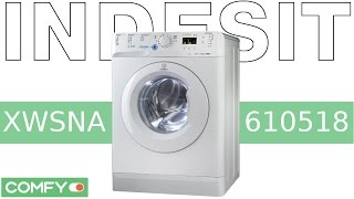 Indesit XWSNA 610518 - стиральная машина с опцией Push&Wash -Видеодемонстрация  от Comfy