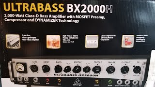 Behringer Ultrabass BX2000H unboxing and quick demo