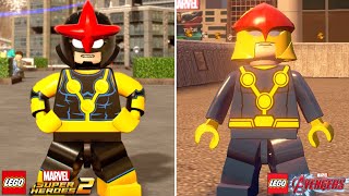 LEGO Marvel Super Heroes 2 vs LEGO Marvel's Avengers Characters (Side by Side Comparison) Part 5