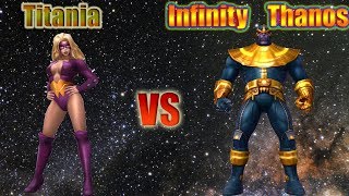 Titania T1 vs Infinity Thanos (Marvel Future Fight)
