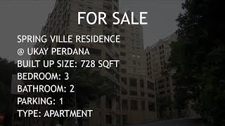 FOR SALE: APARTMENT @SPRING VILLE UKAY PERDANA (2019) | #CoachHartanahTV