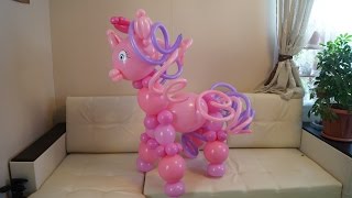 Лошадка Little Pony из воздушных шаров своими руками. Horse Little Pony of balloons