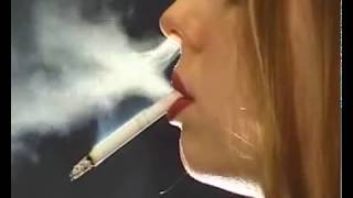 Blonde Woman Smoking