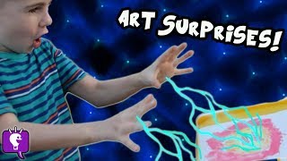 HobbyFrog's SUPER POWERS! He Draws SURPRISE Toys with Crayola Wonder