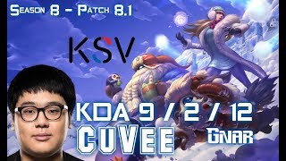 KSV CuVee GNAR vs FIORA Top - Patch 8.1 KR Ranked