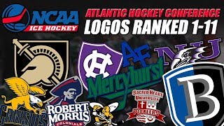 NCAA Atlantic Hockey Conference Logos Ranked 1-11