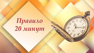 Правило 20 минут. Как управлять жизнью. Развитие жизненных навыков