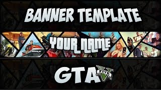 GTA V Banner Template (.PSD) | SpeedArt | BlackEditsHD