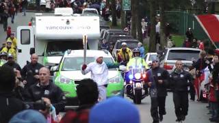 Torch Relay on Vancouver's Main Street