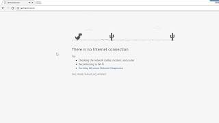 There is no Internet connection, Chrome Game