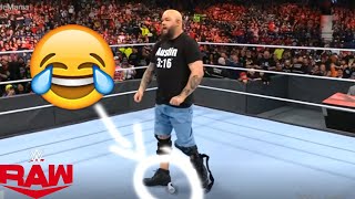 KO Drops Beers in the ring WWE RAW 3/21/22