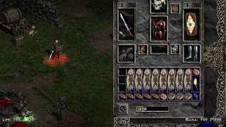 Diablo 2 - Sorceress Melee vs. Andariel (Gameplay)