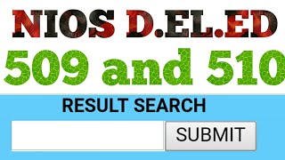 509 and 510 Confusion NIOS D.EL.ED || TEJ TUBE