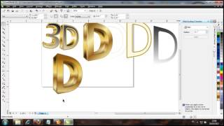 Corel Draw 3D Gold avi   YouTube