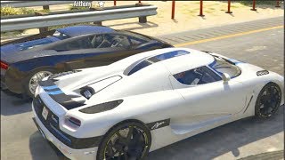 GTA 5 FiveM ONLINE - Koenigsegg VS Lamborghini w/Anthony E92 | SLAPTrain