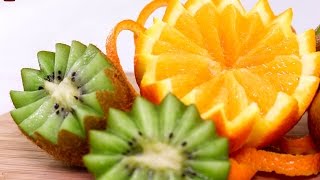 Карвинг из фруктов. Корона из цитрусовых