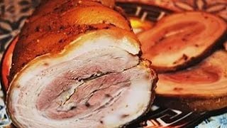 Куриный рулет горячего копчения