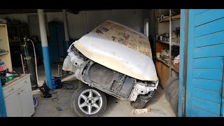 №5 Peugeot 406 Варим пороги, шпаклюем готовим под покраску.