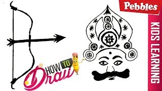 How to Draw Dussehra Drawing | Ravana drawing | dussehra drawing for kids