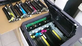 Kyocera P6026cdn removing from the printer opc drum unit and developer unit