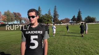 Fields of vision! 15-y/o blind phenomenon stars as American football quarterback
