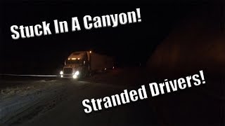 Tractor Trailer Gets Stuck In A Canyon!