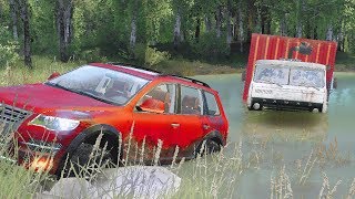 ТУАРЕГ ВЫТЯГИВАЕТ КАМАЗ, КОТОРЫЙ ПРОСТОЯЛ ГОД В БОЛОТЕ
