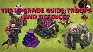 TH9 UPGRADE GUIDE: TROOPS AND DEFENCES 2017[HINDI]