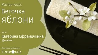 Мастер-класс «Веточка яблони» • весенние цветы, зелень, фоамиран, сухая пастель, молды