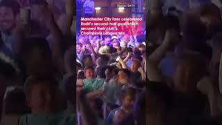 Manchester City Fans React to Champions League Winning Goal