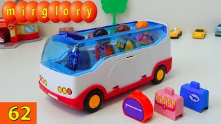 Машинки мультфильм - Автобус Playmobil - Город машинок - 62 серия. Развивающие мультики mirglory
