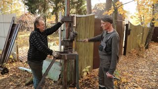 как выдернуть столбы из земли