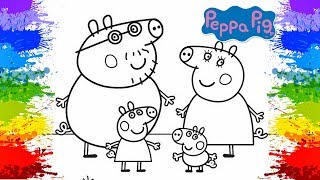 Desenho da Peppa Pig Pinturas Como Pintar online Porquinha rosa Jogo Desenho da peppa e george