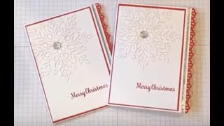 Sparkly Red and White Christmas Card