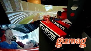 Gizmag test-crashes the $250,000 Motionators F1 simulator