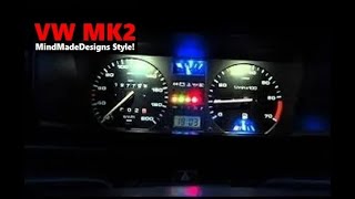 Car Cluster PANEL DIY + Switch Replaced Light Dashboard Vw Golf 2 / Jetta Mk2