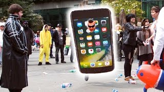 Drop Testing MYSELF in Giant iPhone 7 at Anime-Con! Reactions Are PRICELESS!