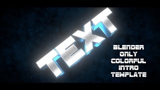 BLENDER BLUE SYNCED INTRO TEMPLATE BY WakashawMotionDesign