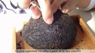 Vidéo prélever Pu  Yunnan, Pu Er, TuoCha Thé noir Chine