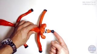 Rubber Gum - bendable toys/ Изготовление кукол на каркасе из Резинового Пластилина