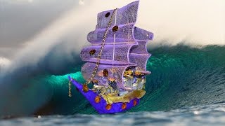 Кораблик из конфет. Ship of chocolates. Поделки из конфет и гофрированной бумаги своими руками.