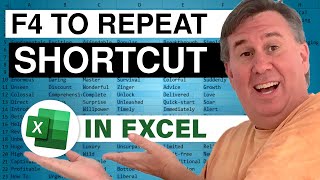 The F4 Key To Repeat Is My Favorite Excel Shortcut - 2460