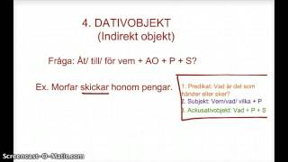 Satslösning: ackusativ och dativ