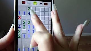 ASMR - Minesweeper Tap-Fest with Long, Natural Nails ????